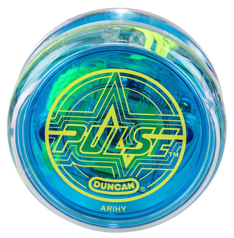 Duncan Toys Pulse LED Light-Up Yo-Yo, Intermediate Level Yo-Yo with Ball Bearing Axle and LED Lights, Clear/Blue - Image 1